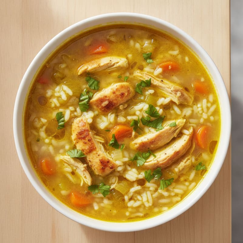 Turmeric Chicken and Rice Soup