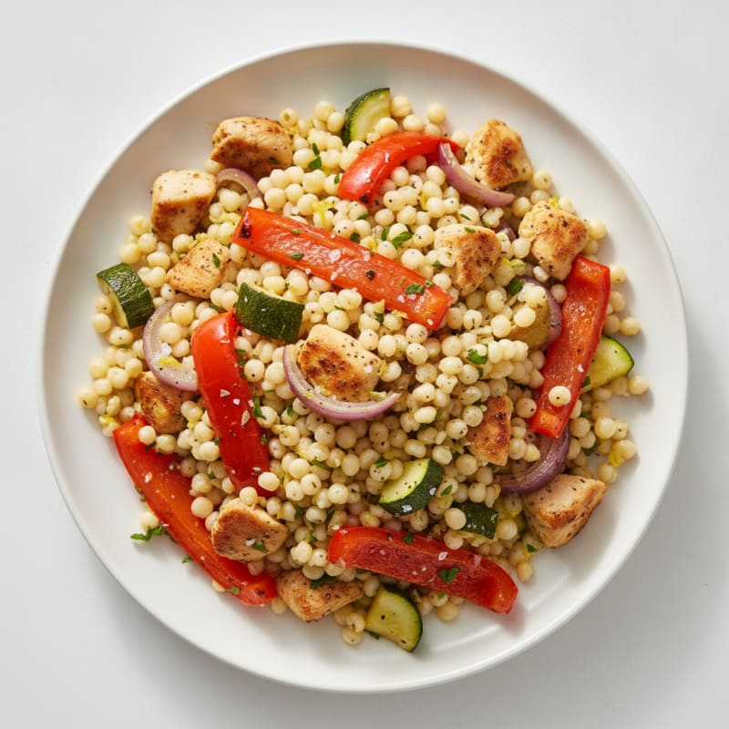 Lemon Herb Couscous with Roasted Vegetables