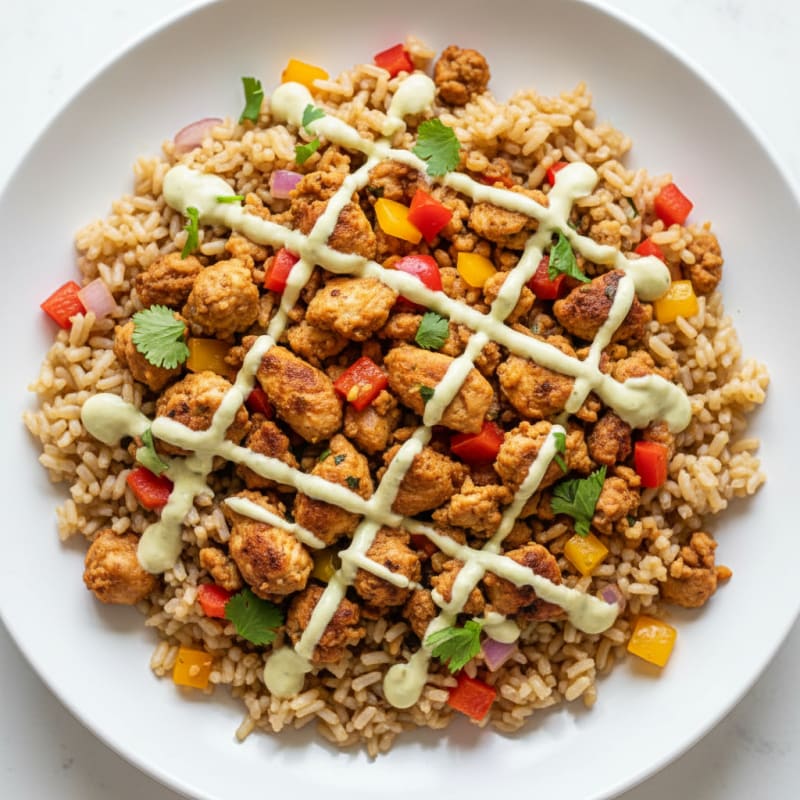 Zesty Ground Chicken and Rice Bowl