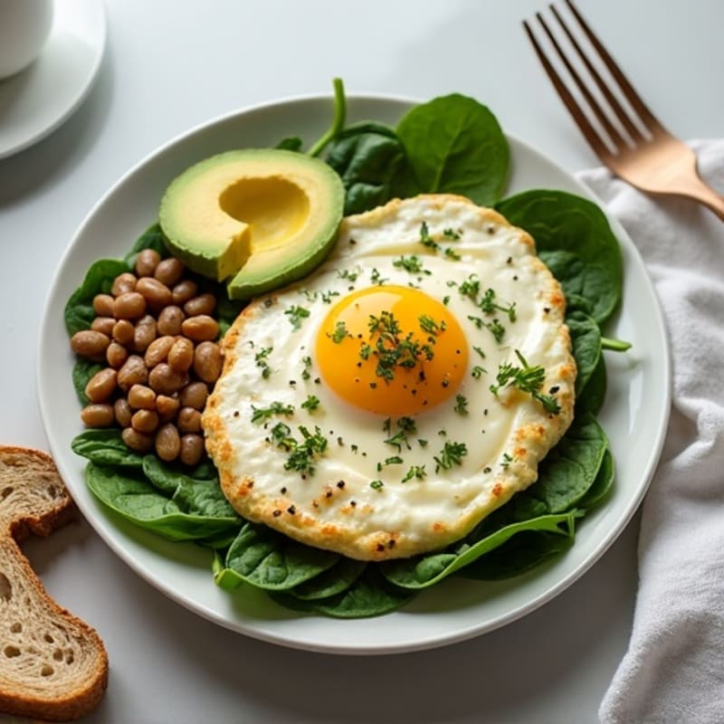 Egg White and Greek Yogurt Scramble with Spinach