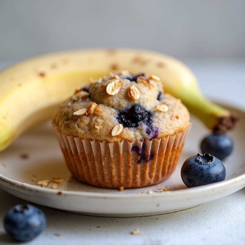 Protein-Packed Blueberry Banana Oat Muffins