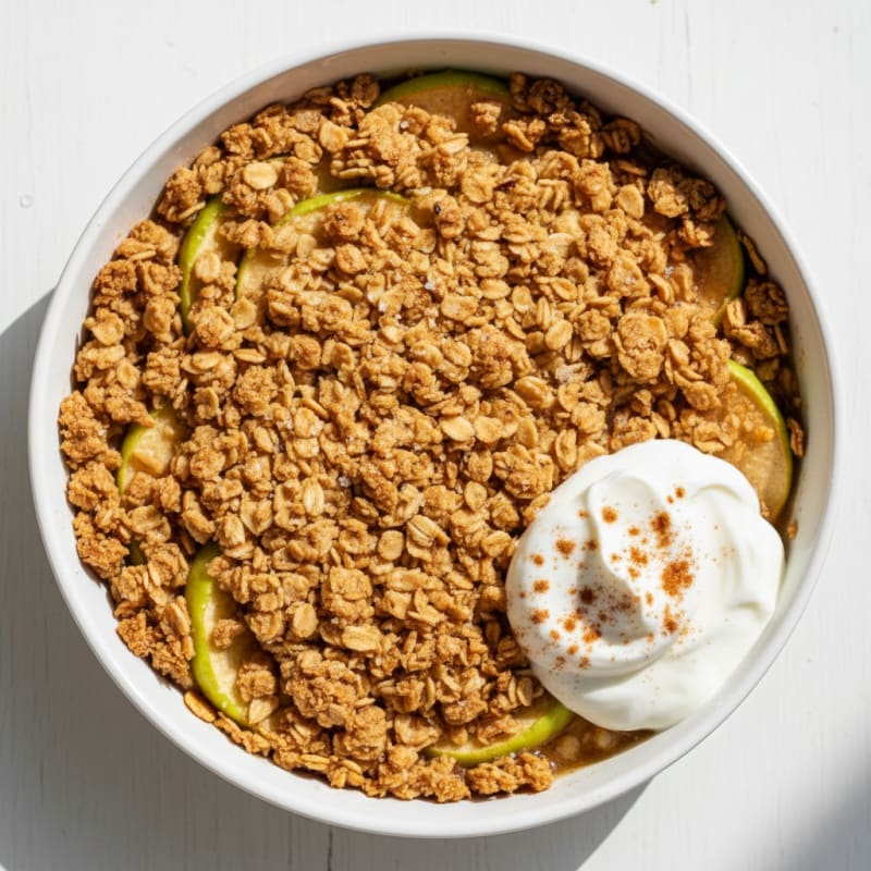 Baked Apple Crumble with Oat Topping