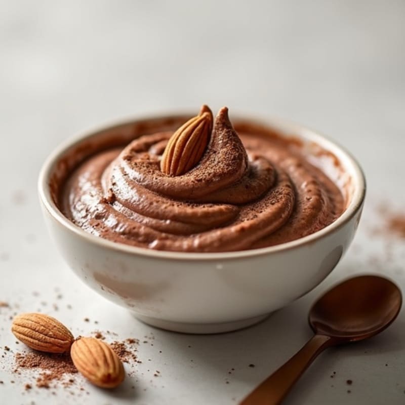 Creamy Chocolate Protein Pudding with Almond Butter