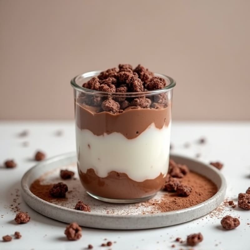 High-Protein Chocolate Cereal Parfait with Skyr Yogurt