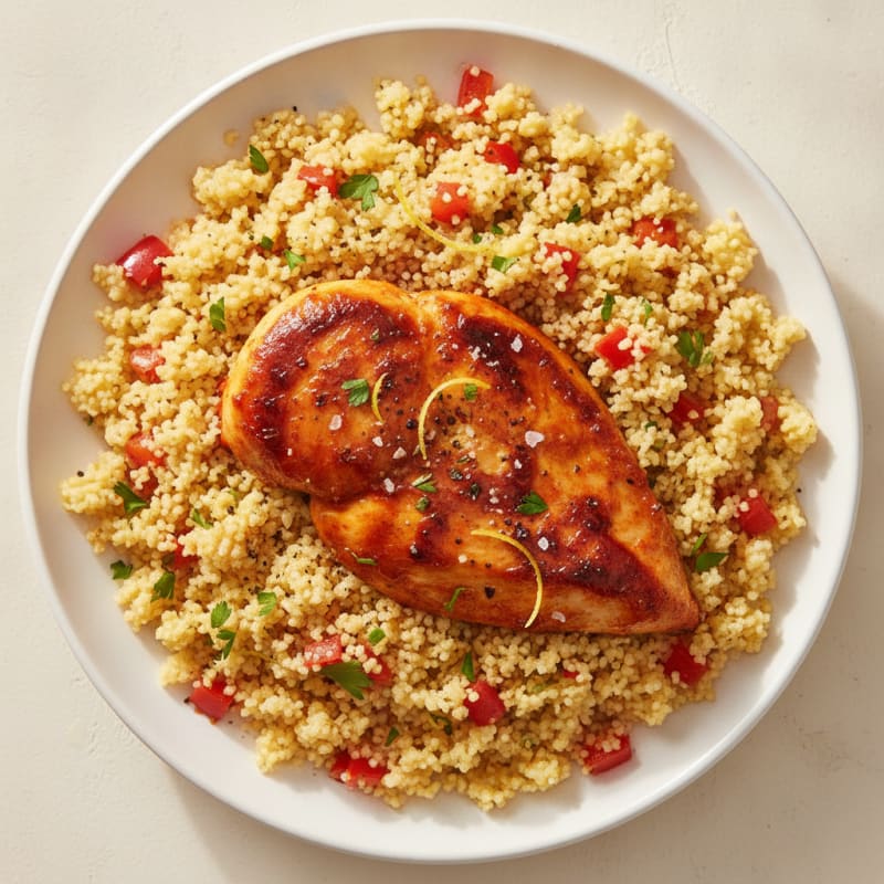 Spicy Harissa Chicken with Lemon Couscous