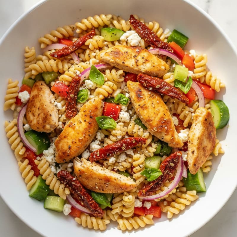 Italian Pasta Salad with Sun-Dried Tomatoes