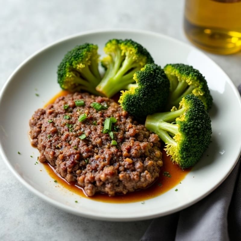 Savory Lean Ground Beef with Crispy Roasted Broccoli