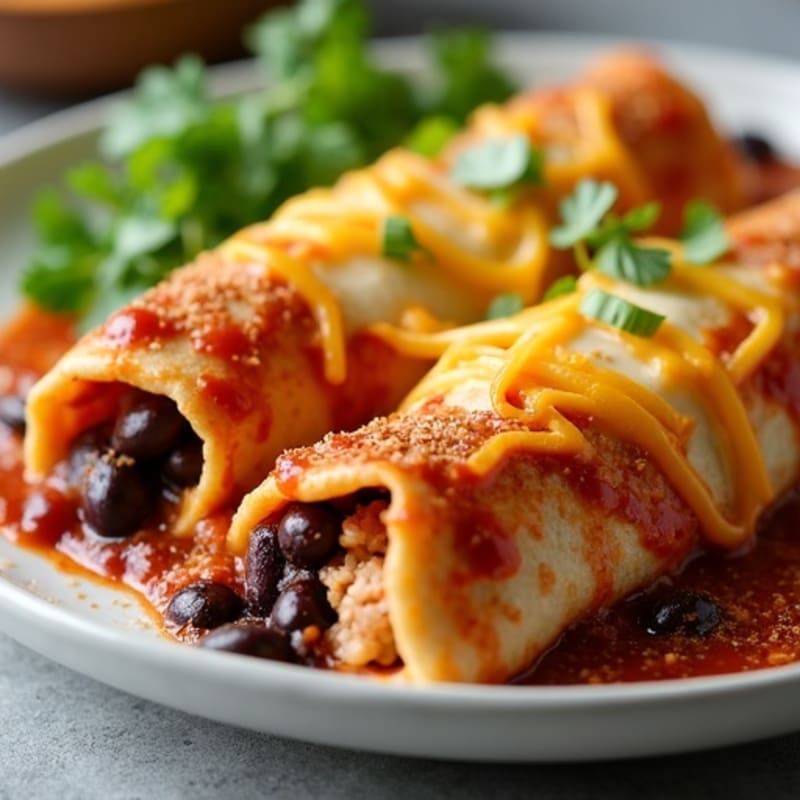 Hearty Baked Chicken and Black Bean Enchiladas