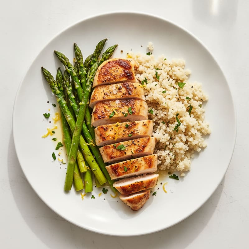 Lemon Herb Chicken with Roasted Asparagus
