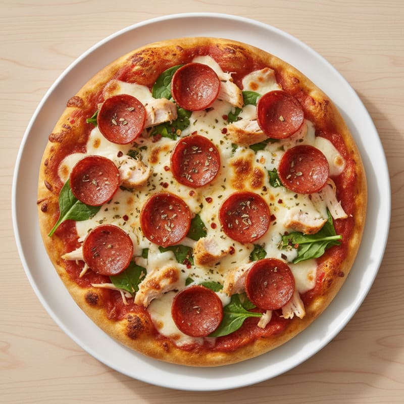 Crispy Pepperoni Pizza with Golden Crust