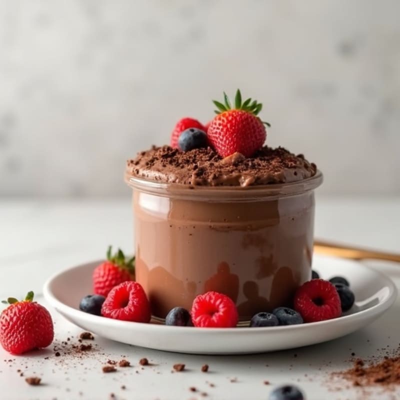 Silky Chocolate Protein Pudding with Greek Yogurt