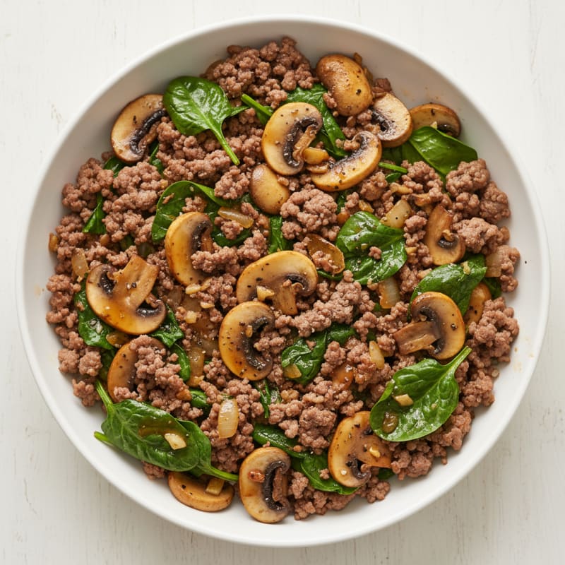Savory Ground Beef and Mushroom Skillet
