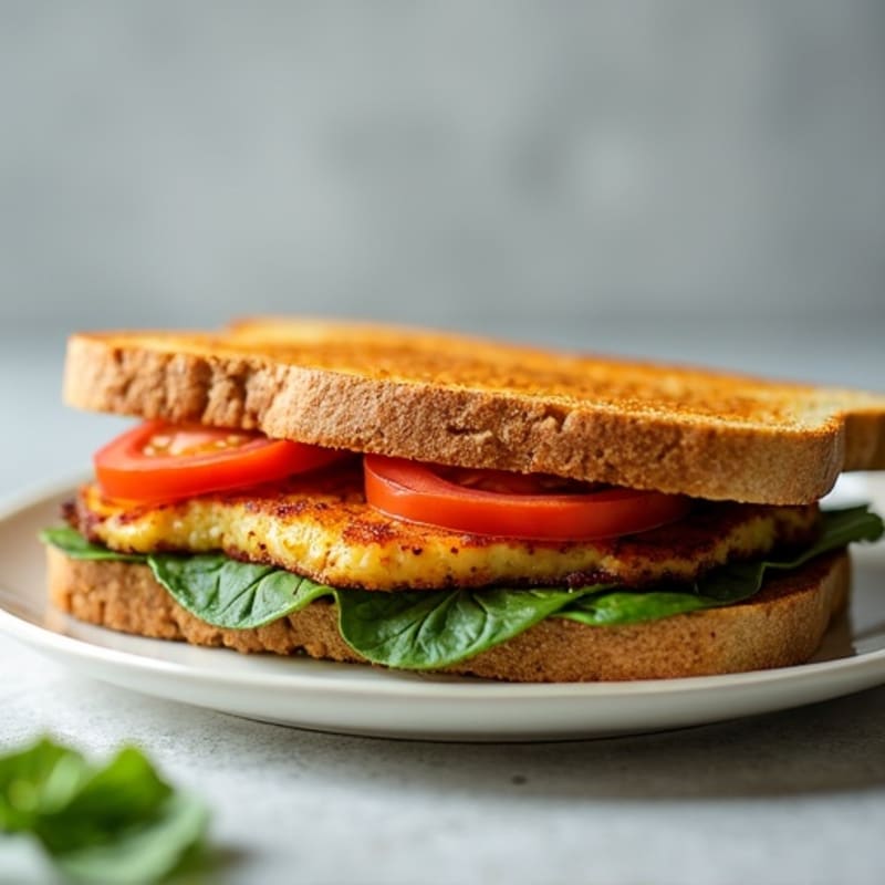 Healthy Crispy Turkey Pesto Sandwich