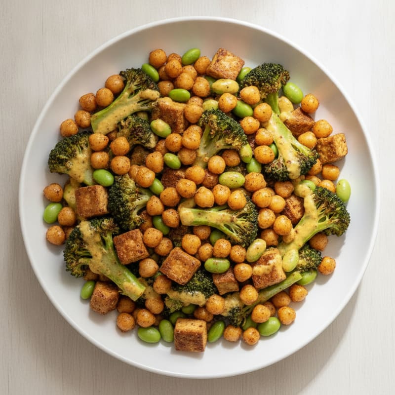 Roasted Vegetable and Chickpea Bowl