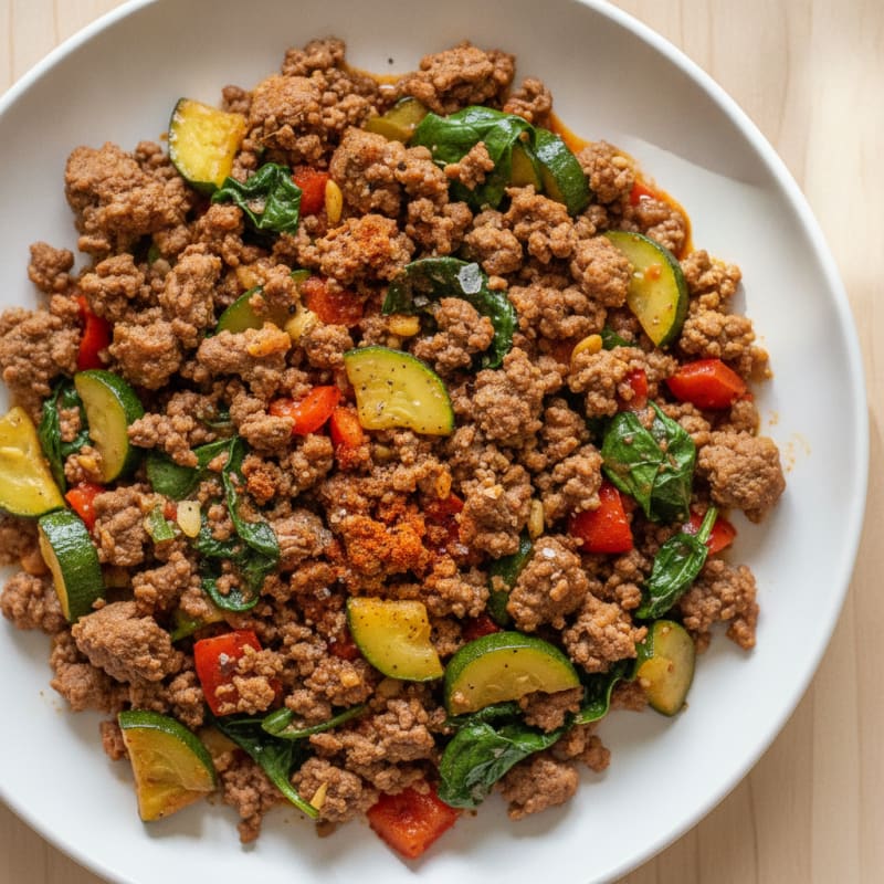 Savory Ground Beef and Vegetable Skillet