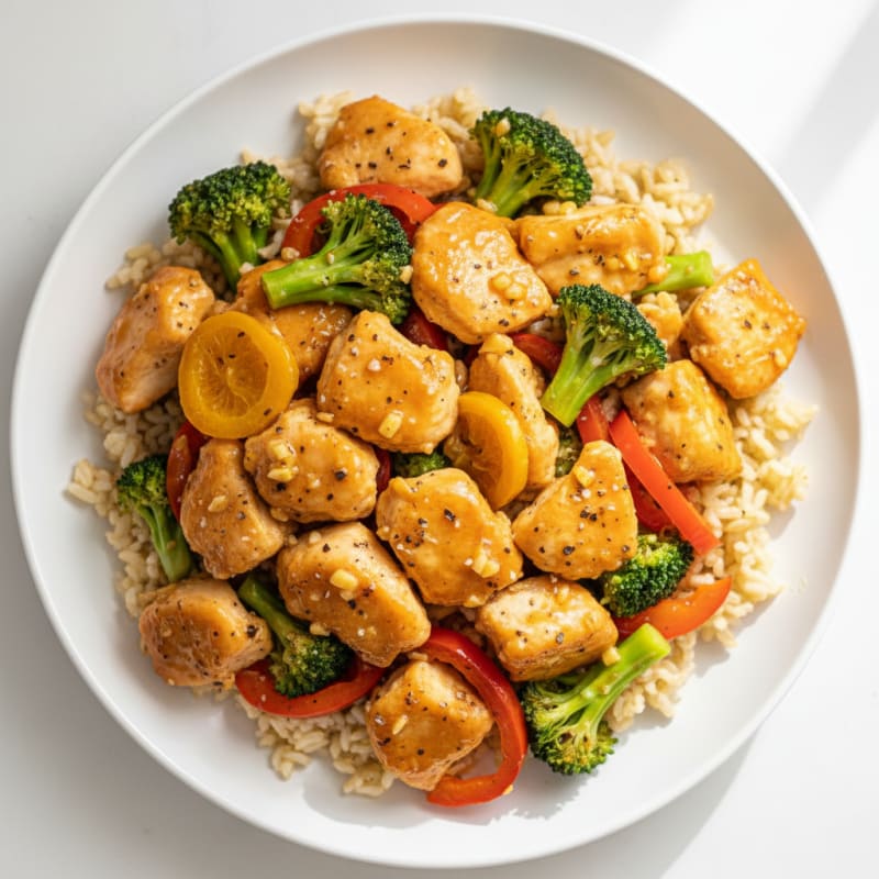 Crispy Orange-Glazed Chicken Stir-Fry