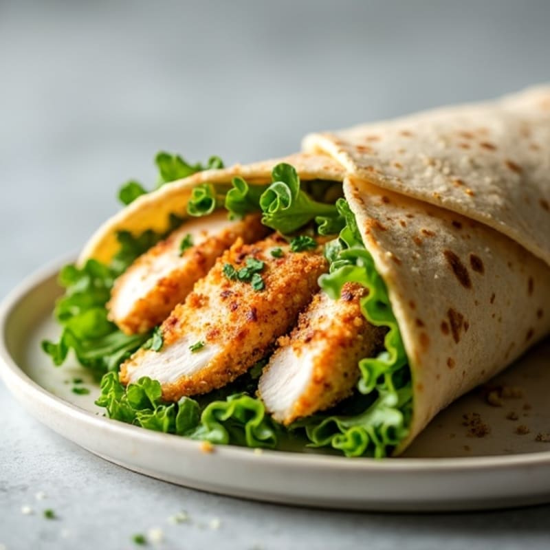 Crispy Greek Yogurt Chicken Caesar Wrap