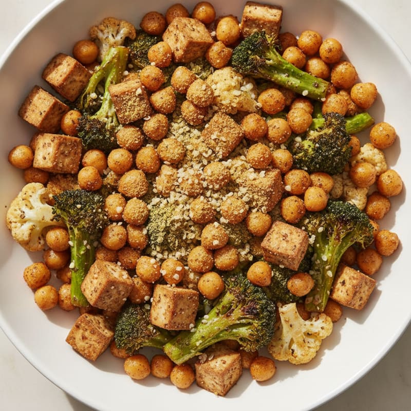 Roasted Vegetable and Chickpea Bowl