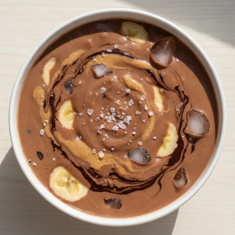 Chocolate Protein Shake with Almond Butter and Banana