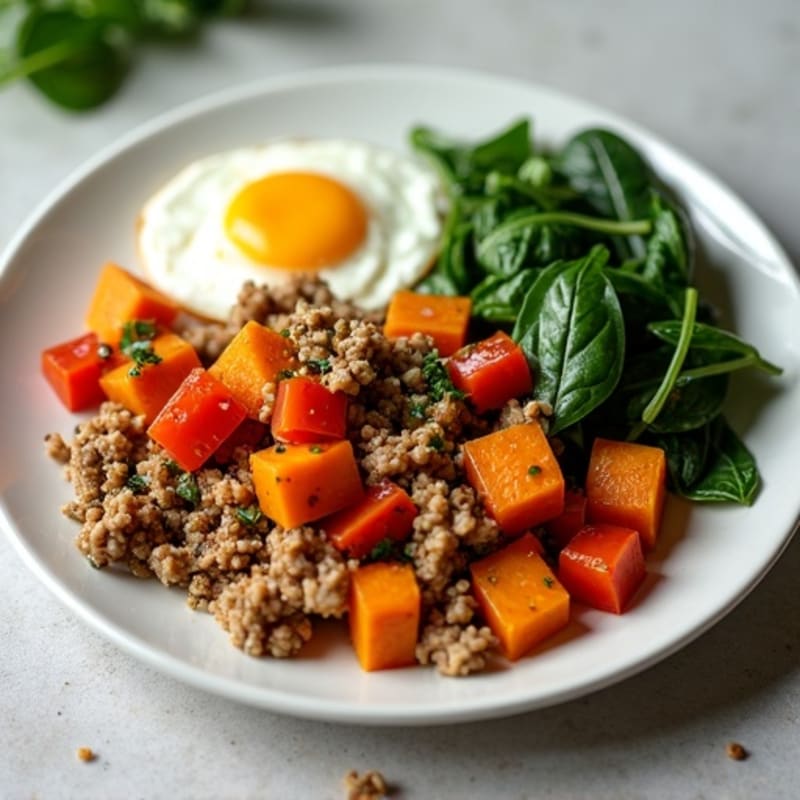 Lean Ground Turkey and Sweet Potato Skillet