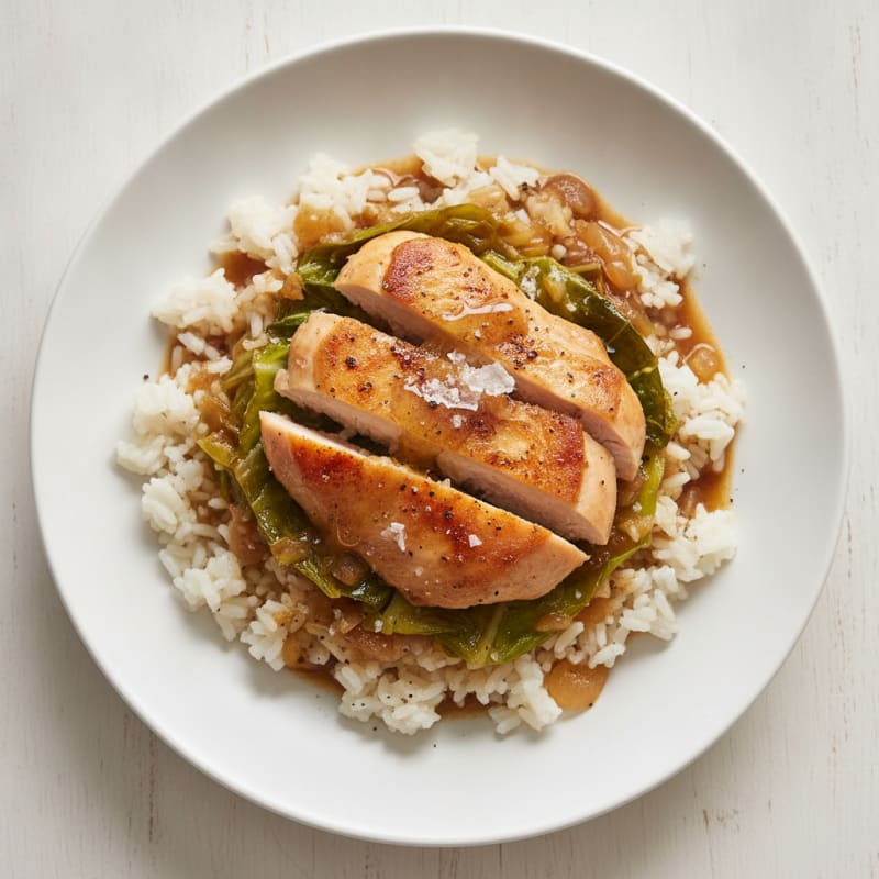 Braised Cabbage and Rice Pilaf