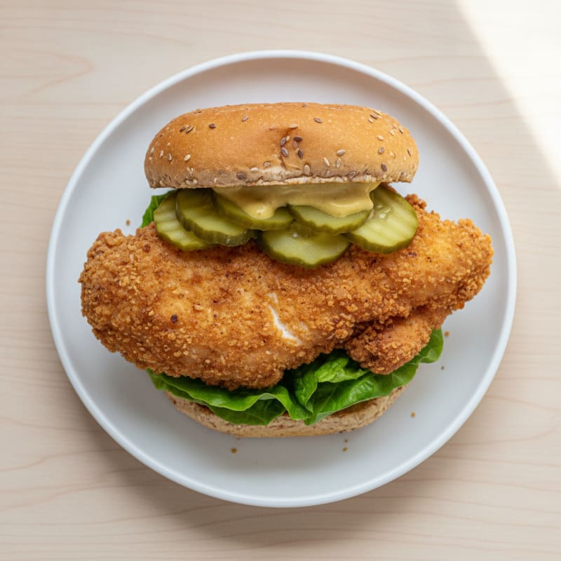 Buttermilk Fried Chicken Sandwich with Pickles