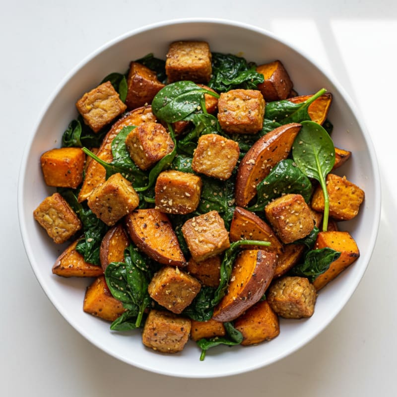 Crispy Tempeh and Roasted Sweet Potatoes