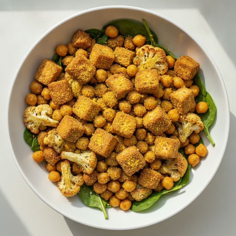 Roasted Vegetable and Chickpea Bowl