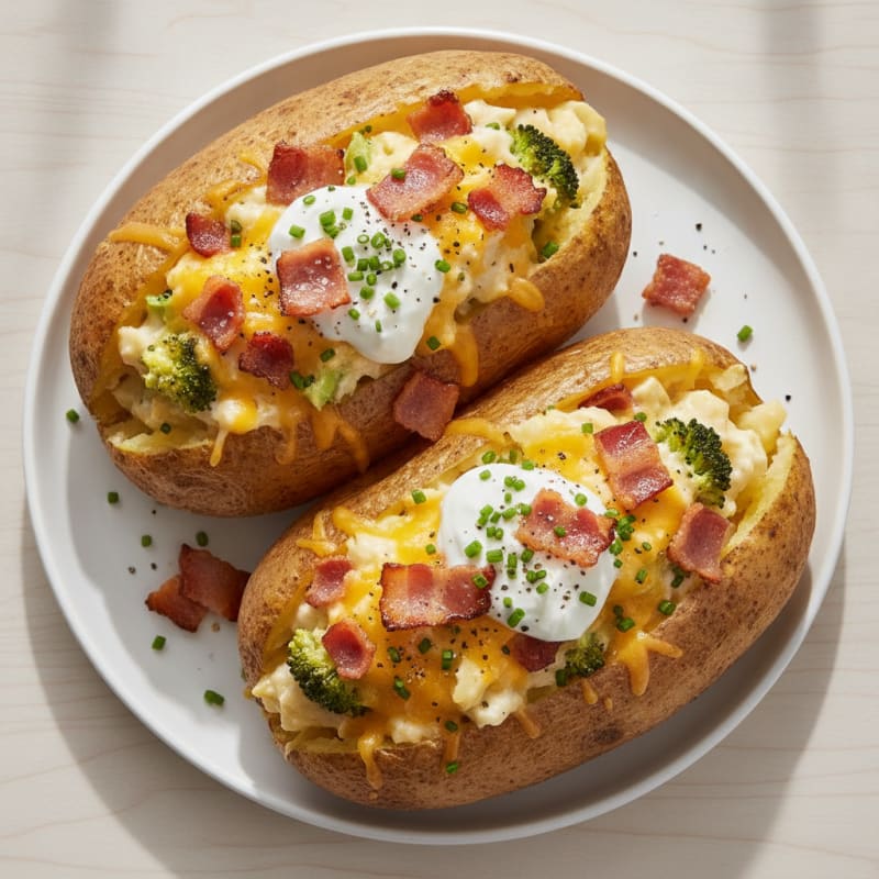Bacon Cheese Stuffed Baked Potatoes