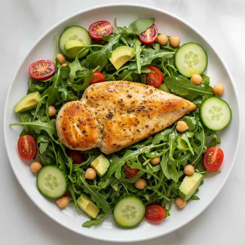 Lemon-Herb Chicken and Arugula Salad