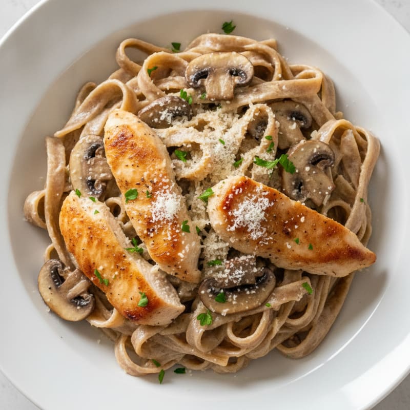 Truffle Mushroom Tagliatelle with Parmesan