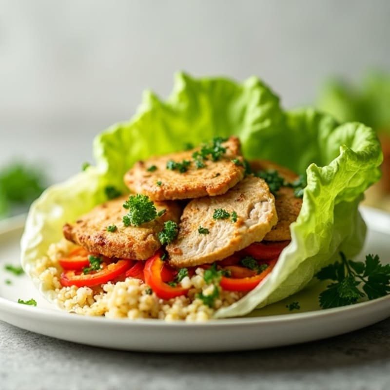Lemon-Herb Chicken Lettuce Wraps