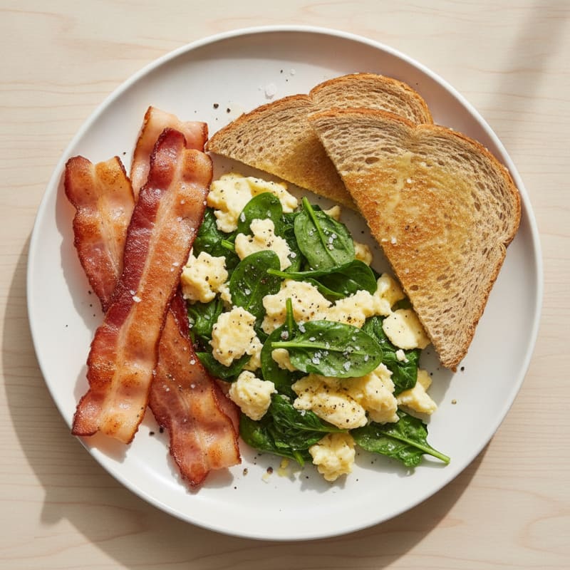 Turkey Bacon with Wheat Toast