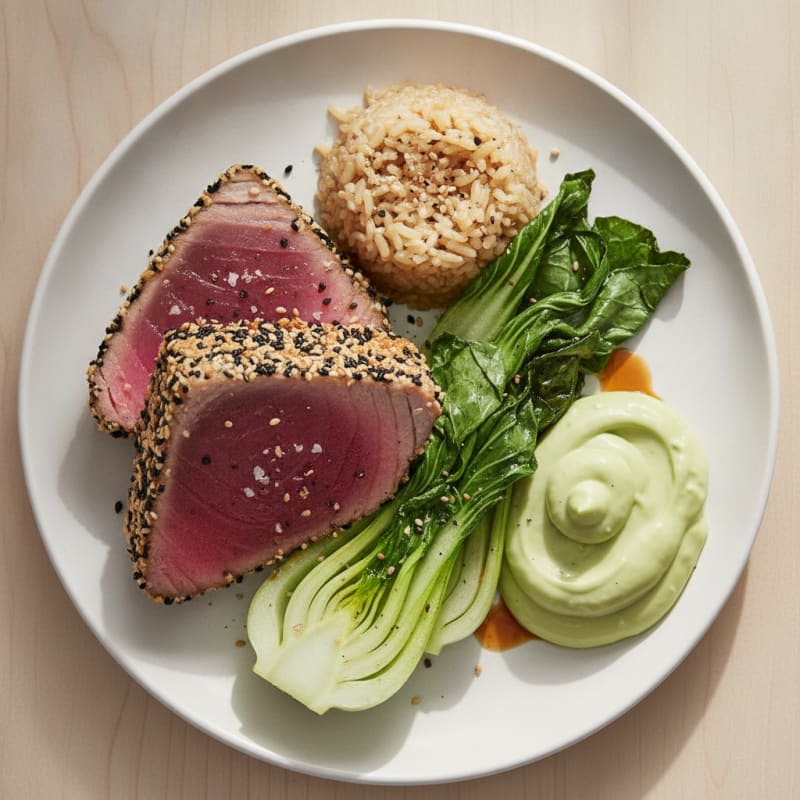 Pan-Seared Ahi Tuna with Wasabi Mayo