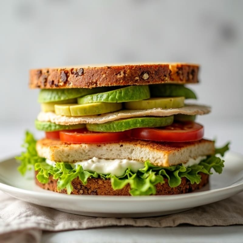 Herb-Roasted Turkey and Avocado Stack Sandwich