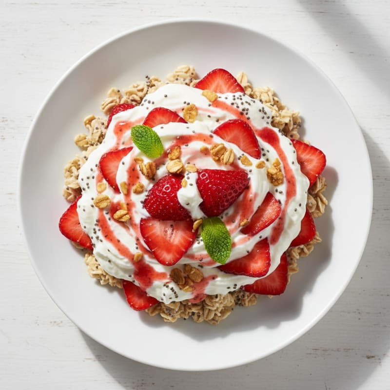 Creamy Strawberry Shortcake Overnight Oats