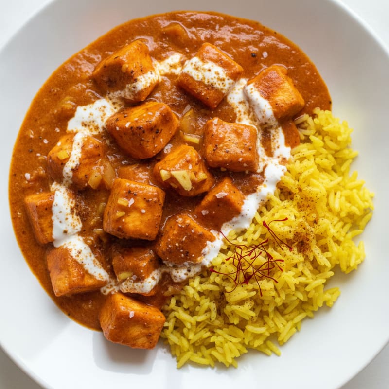 Butter Chicken with Saffron Rice