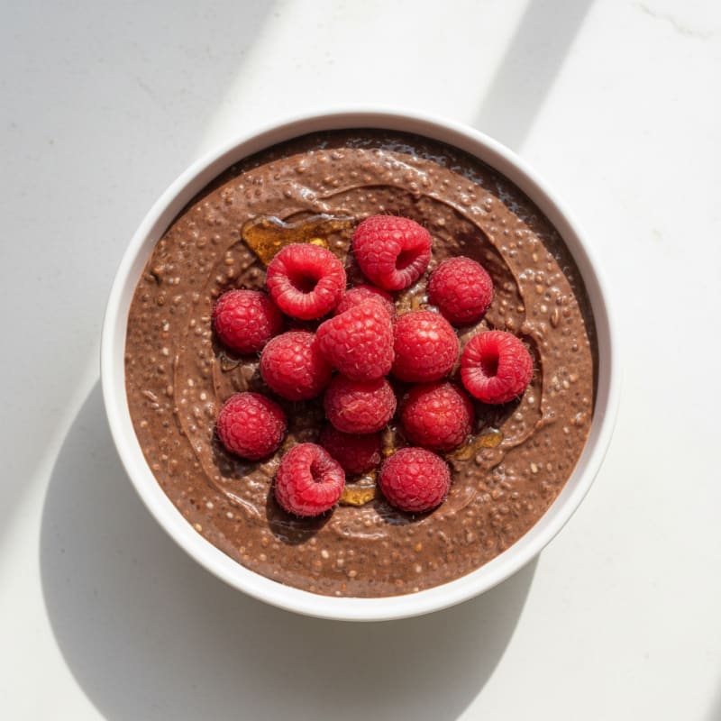 Chocolate Protein Pudding with Chia Seeds