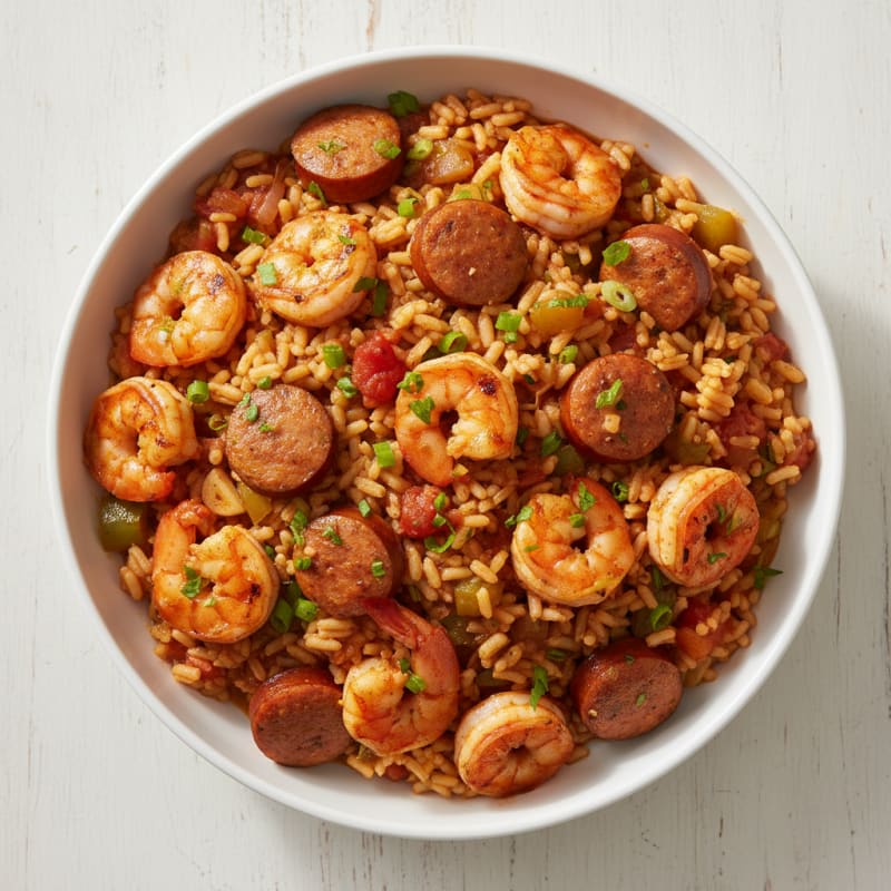 Creole Shrimp and Sausage Jambalaya