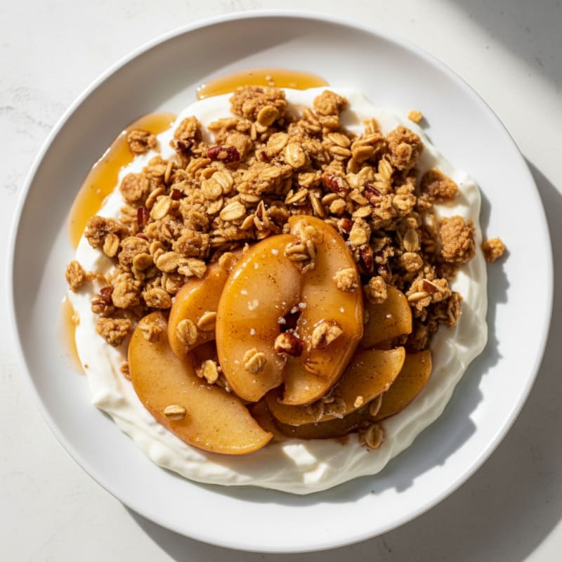 Creamy Caramelized Apple Crumble