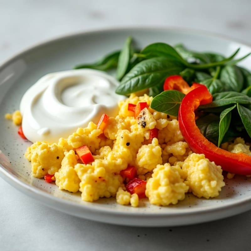 Egg and Veggie Scramble with Greek Yogurt