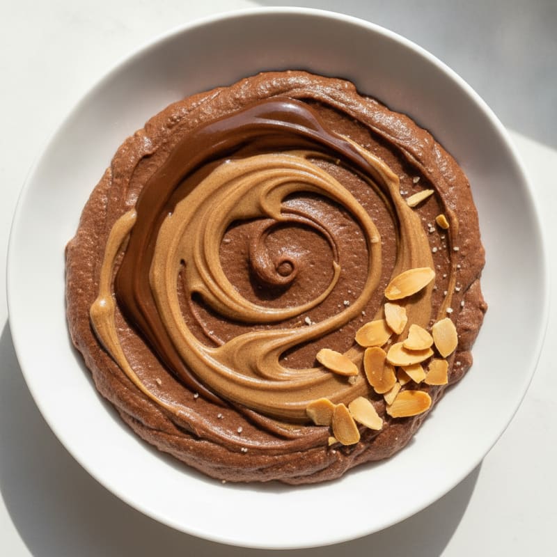Creamy Chocolate Protein Pudding with Almond Butter