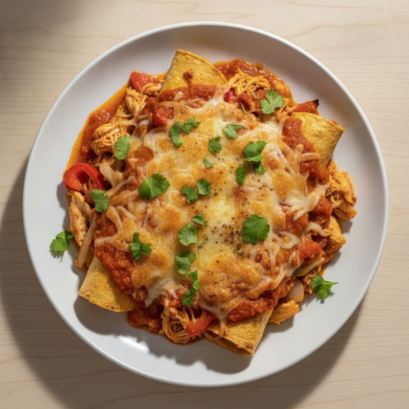 Chicken Enchiladas with Red Chili Sauce