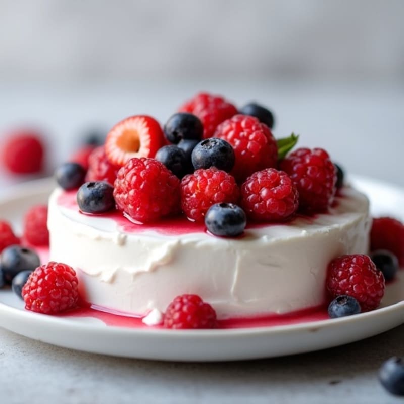 Creamy Greek Yogurt with Mixed Berries and Protein Powder