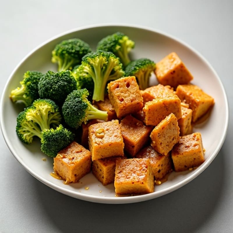 Crispy Peanut Tofu with Roasted Broccoli