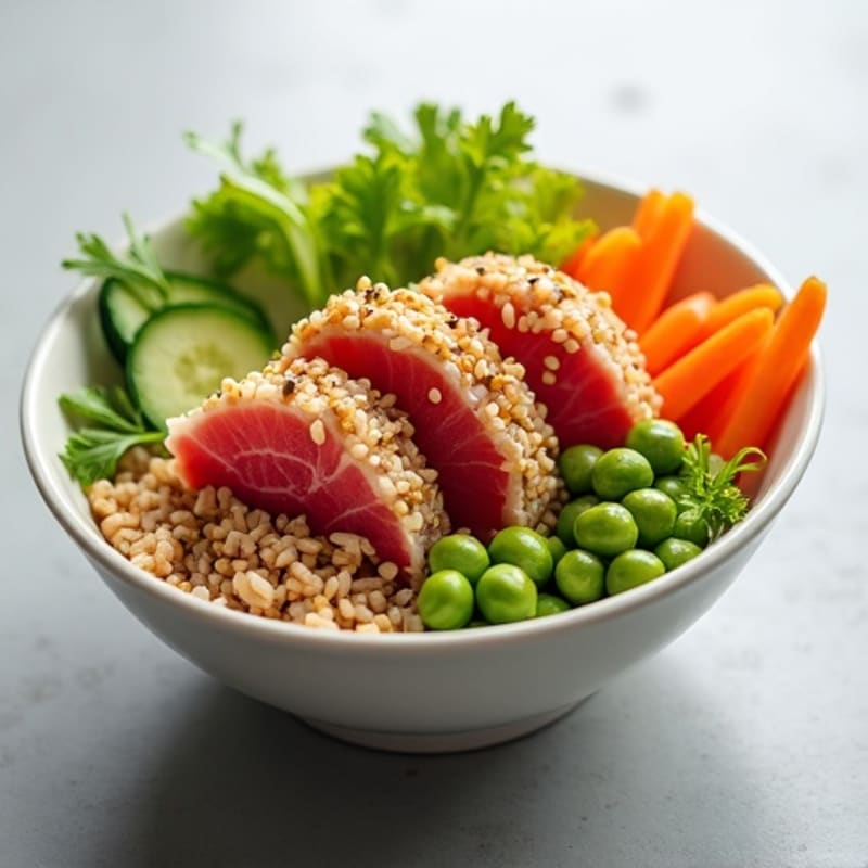 Fresh Sesame-Ginger Tuna Roll Bowl