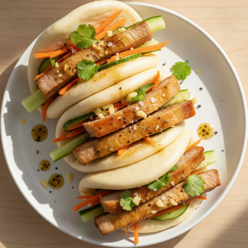 Pork Belly Style Ginger Bao Buns