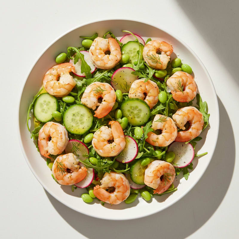 Shrimp Edamame Salad with Lemon-Herb Vinaigrette