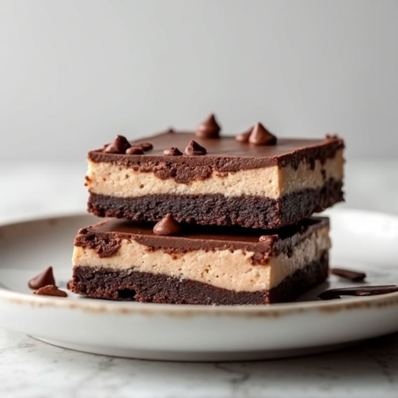 Protein-Rich Dark Chocolate Greek Yogurt Cheesecake Bars