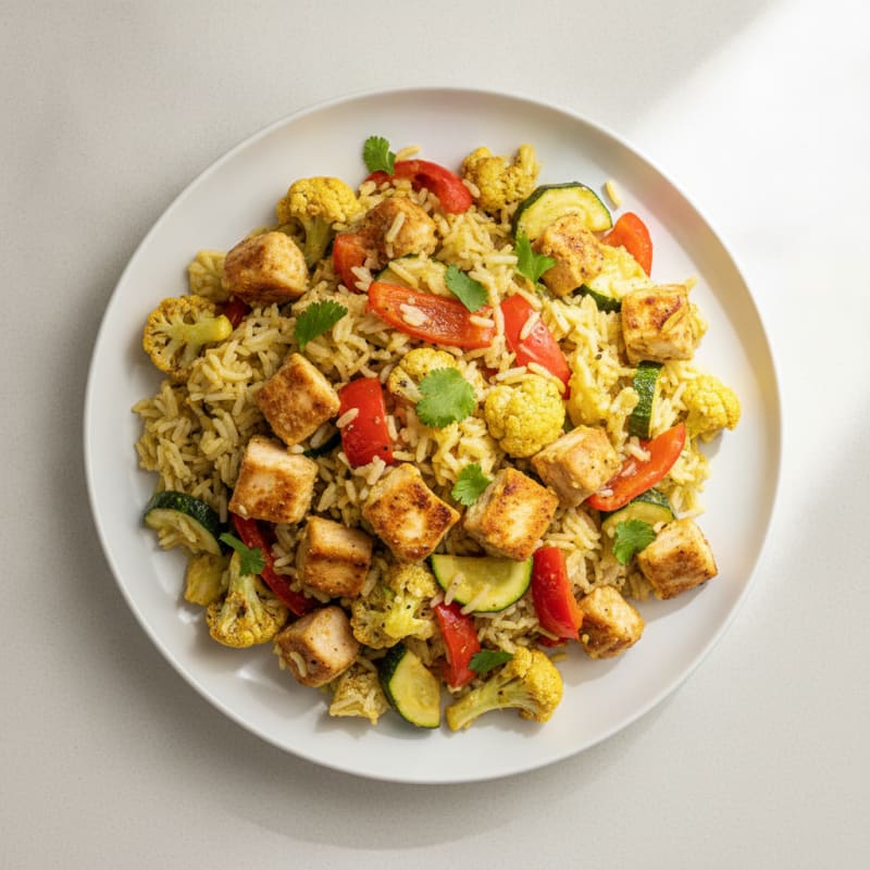 Yogurt Rice with Roasted Vegetables